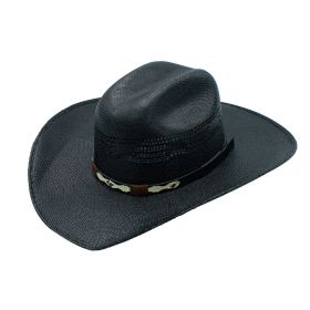 Zach Straw 4 Inch Brim Leather Band Cowboy Drifter Hat