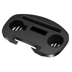 1 Set Cup Holder For  Zero Gravity Chair Clip On Side Tray With Beverage Can Mobile Devices Slots Cup Holder Only No Chair (Color: BLACK)