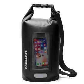 Waterproof Dry Bag 10L/20L/30L; Fishing Bag With Clear Phone Case; Roll Top Lightweight Floating Backpack Dry Sack; Keeps Gear Dry For Kayaking; (Color: BLACK)