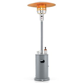 50000 BTU Propane Patio Heater with Round Table Design (Color: Gray)