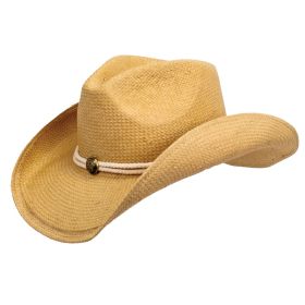 Barret Western Cowboy Straw Hat (Color: Natural)