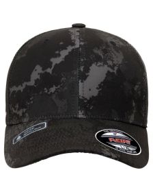 Flexfit 6277VC Adult VEIL Flexfit Cap (Color: POSEIDON BLACK, size: S/M)
