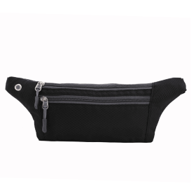 Waterproof Fanny Pack for Running and Travel (Color: BLACK)