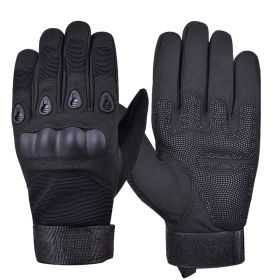 XG-TG1 Tactical Self Defense Gloves Hard Knuckle (Full Finger) (Color: BLACK, size: large)